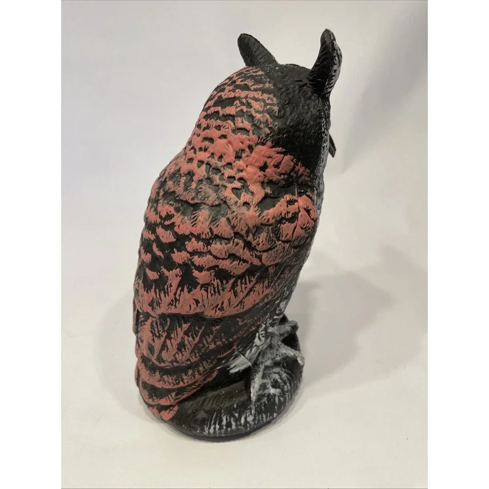 Owl Decoy to Scare Birds Away - 10.5 in Two Color Great Horned Owl